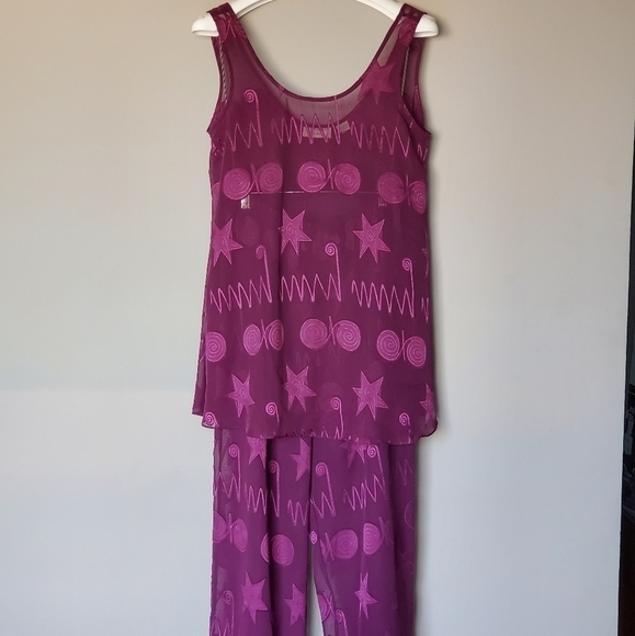 RARE VTG Victoria's Secret Gold Label Sheer PJ Set - Picture 1 of 13
